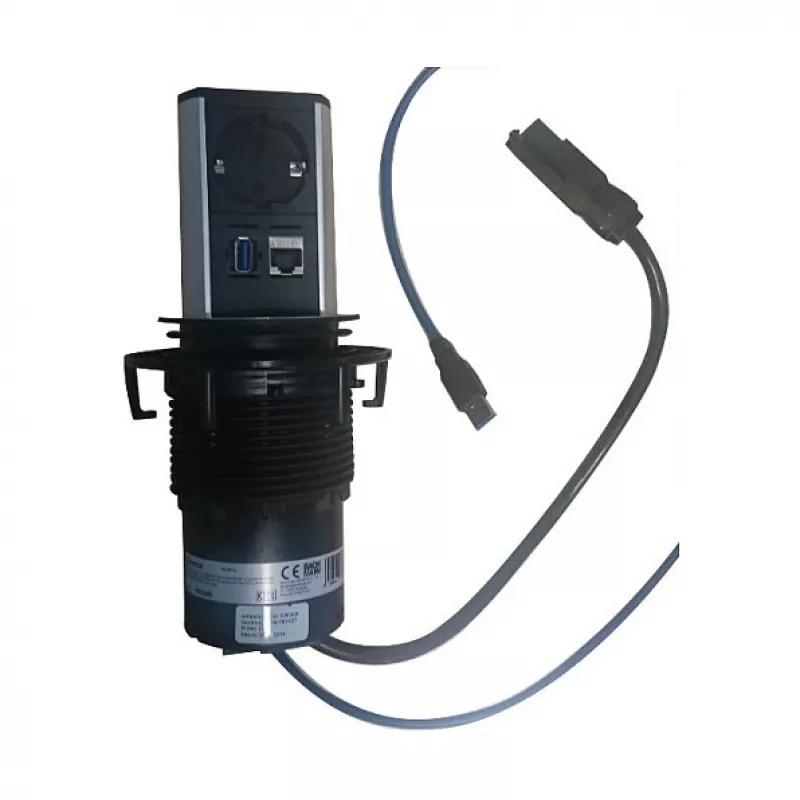 Elevator 1x randaarde 1xCAT6 1xUSB3.0 - accessoire stroomvoorziening