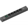 Stroomverlengsnoer Bachmann 420.0021 2m 5 AC stopcontacten binnen zwart