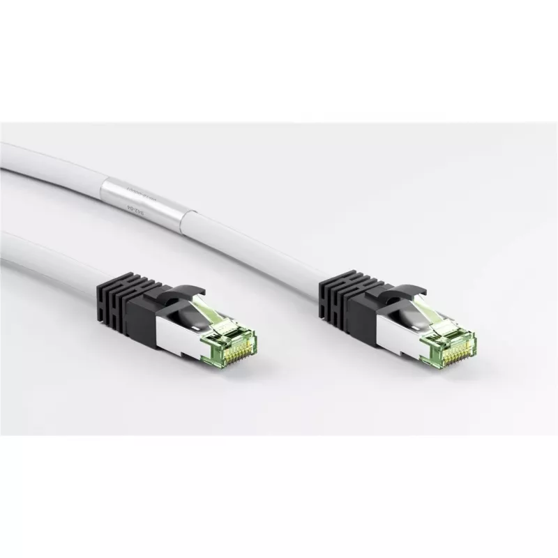 Goobay CAT 8.1 patchkabel, S/FTP (PiMF), wit, 0,5 m - LSZH halogeenvrij, koper AWG 24 (55123)