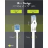 Goobay ultra-flexibele CAT 6A patchkabel slank U/UTP wit - extreem korte stekker (74286)