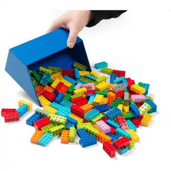 LEGO schepset 2-delig, opbergbox rood/blauw