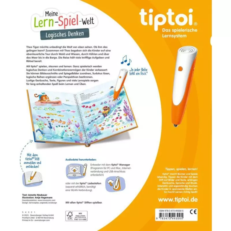 tiptoi Mijn leer- en speelwereld: logisch denken, leerboek