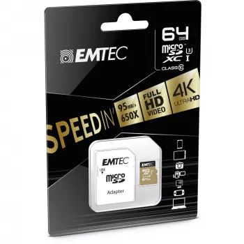 Geheugenkaart Emtec 64 GB MicroSDXC Class 10 ECMSDM64GXC10SP