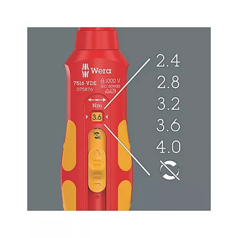 Momentsleutel Wera 05075876001 mechanisch 2,4 - 4 N⋅m