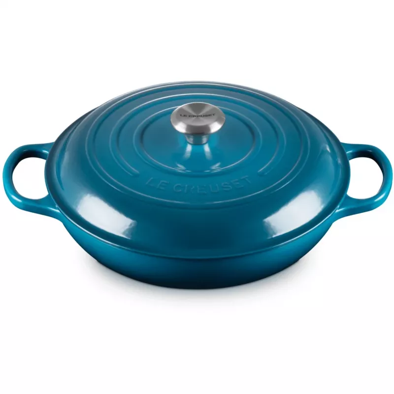 Le Creuset Signature platte ronde braadpan 30 cm Deep Teal (21180306422430)