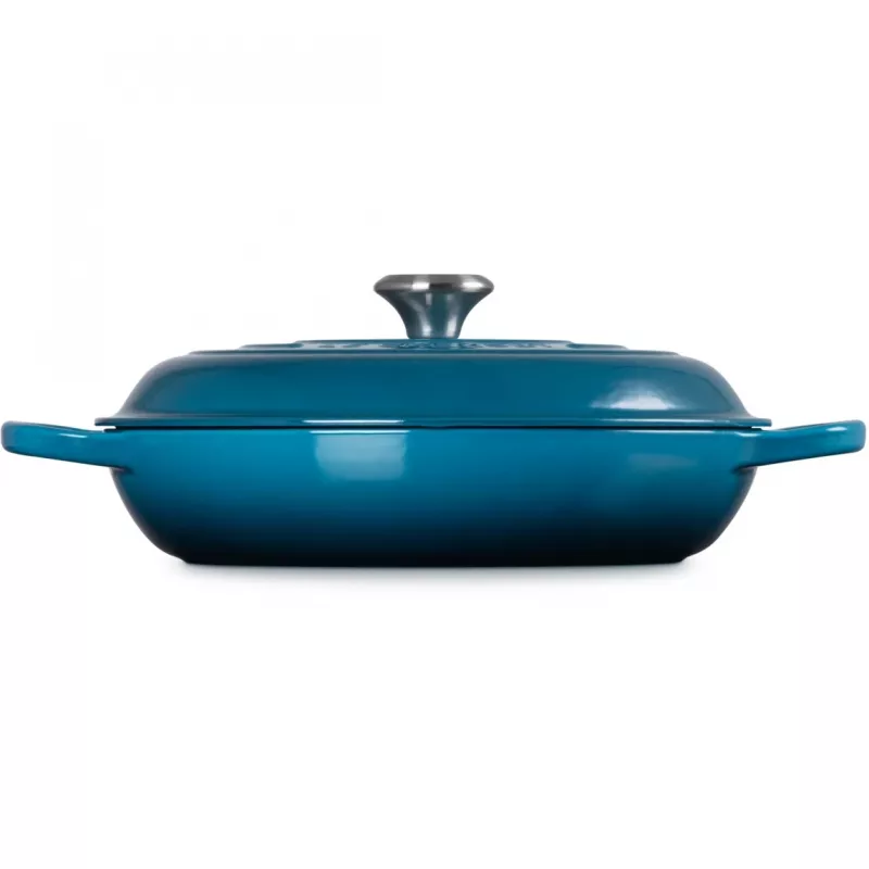 Le Creuset Signature platte ronde braadpan 30 cm Deep Teal (21180306422430)