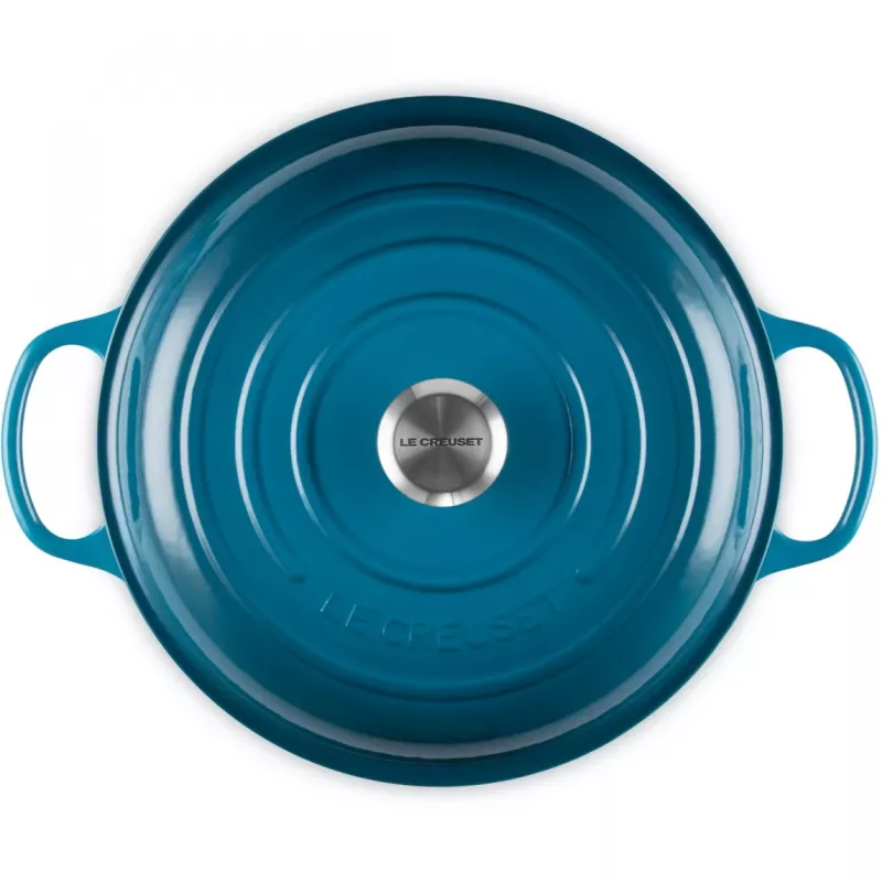 Le Creuset Signature platte ronde braadpan 30 cm Deep Teal (21180306422430)