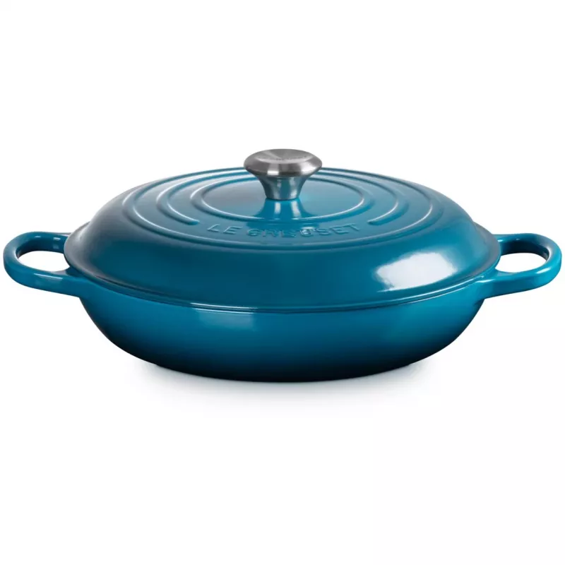Le Creuset Signature platte ronde braadpan 30 cm Deep Teal (21180306422430)