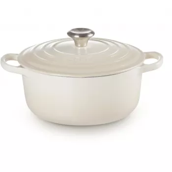 Le Creuset Signature Braadpan rond 22 cm Meringue creme (21177227164430)