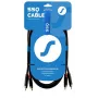 SSQ RCARCA3 - kabel 2x RCA - 2x RCA - 3 m, zwart