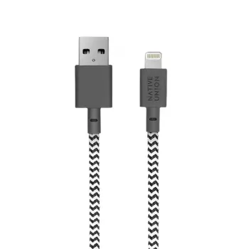 USB-A-naar-Lightning-kabel Native Union Belt kabel XL 3 m zwart wit