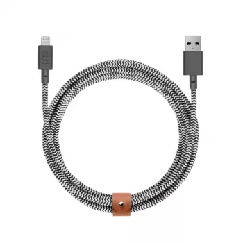 USB-A-naar-Lightning-kabel Native Union Belt kabel XL 3 m zwart wit