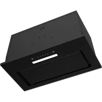 Inbouwafzuigkap MPM MPM-54-OWS-01, 54 cm, afvoer/recirculatie, 3 standen, zwart, glas/rvs