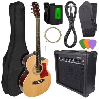 V-TONE EAG SET NT - set (4/4 elektro-akoestische gitaar, naturel + versterker)