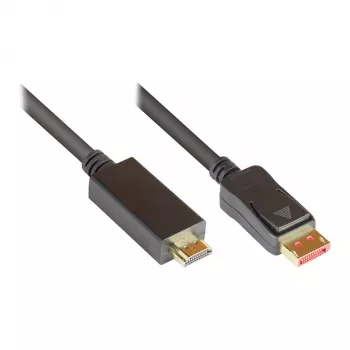 Videokabel-adapter Alcasa DP14-HDMI10 10m DisplayPort naar HDMI zwart