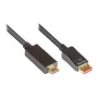 Videokabel-adapter Alcasa DP14-HDMI10 10m DisplayPort naar HDMI zwart
