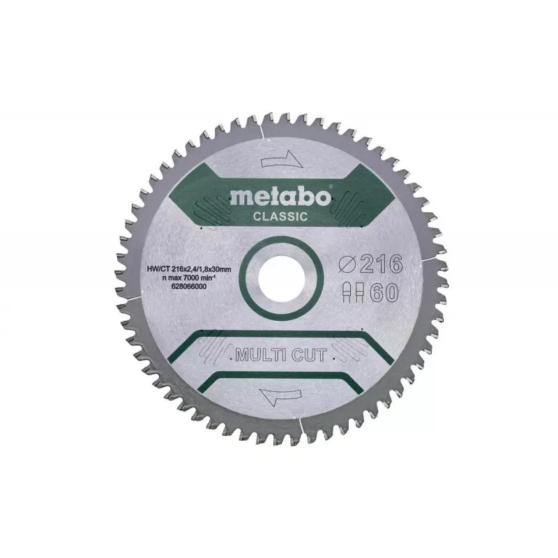 Cirkelzaagblad Metabo 628066000 21,6 cm