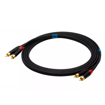 SSQ RCARCA2 SS-1432 kabel 2x cinch - 2x cinch 2 m zwart