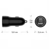 Auto-oplader d bramante re-charge — USB-C 30W + USB-A 18W, 12–24V, zwart