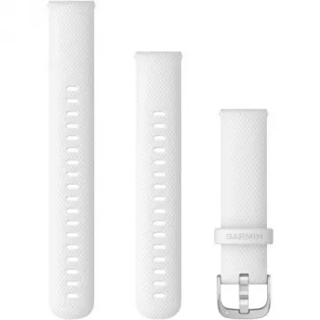 Garmin Quick Release Band - horlogeband - wit met zilveren hardware - voor Legacy Hero Series Captain Marvel, Legacy Saga Series Rey, vívoactive 4S, ví
