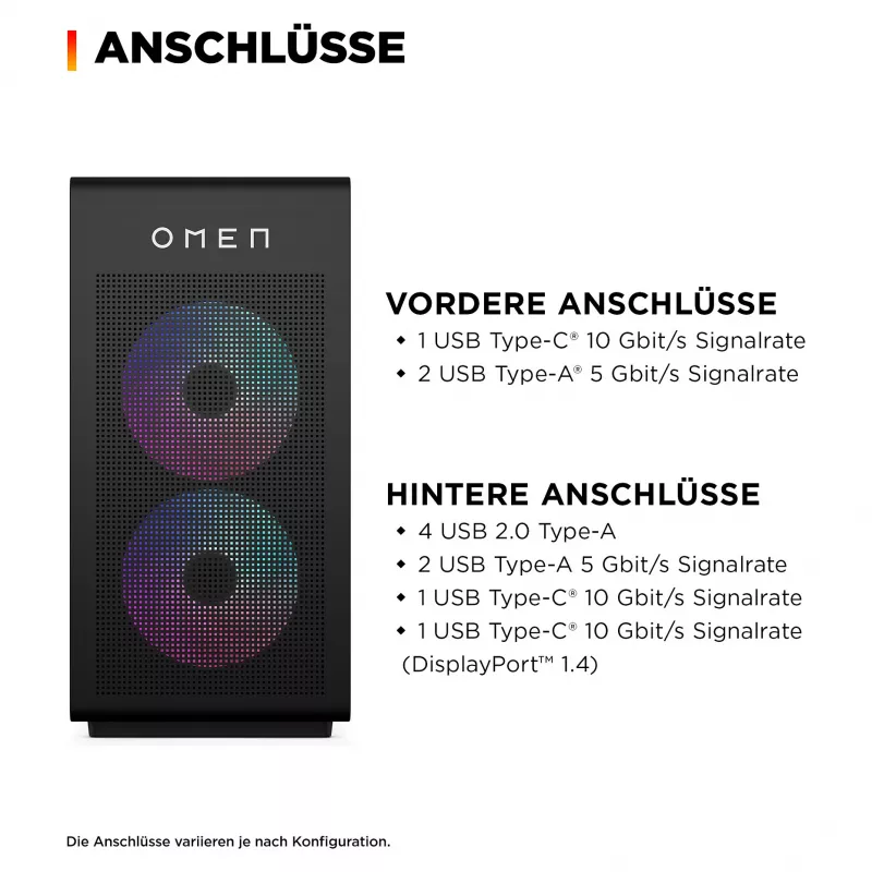 OMEN desktop gaming-pc GT16-1171ng - AMD Ryzen 7 9800X3D, 32 GB RAM, 2 TB SSD, GeForce RTX 5070Ti, Win