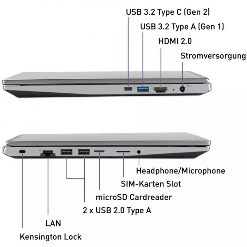 TERRA MOBILE 1500P R5-7430U W11P - Toetsenbordindeling mogelijk Duits