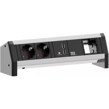 Verlengsnoer Bachmann Desk 1 3 AC-stopcontacten zwart