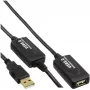 USB-verlengkabel InLine 5771000120 — 20 m, USB-A-stekker naar USB-A-bus, zwart
