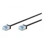 Goobay ultra-flexibele CAT 6A-patchkabel slim U/FTP zwart - extra korte stekker (74315)