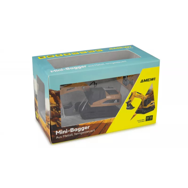 Graafmachine RC-model Amewi 22747 schaal 1:64, elektromotor, voor kinderen vanaf 6 jaar