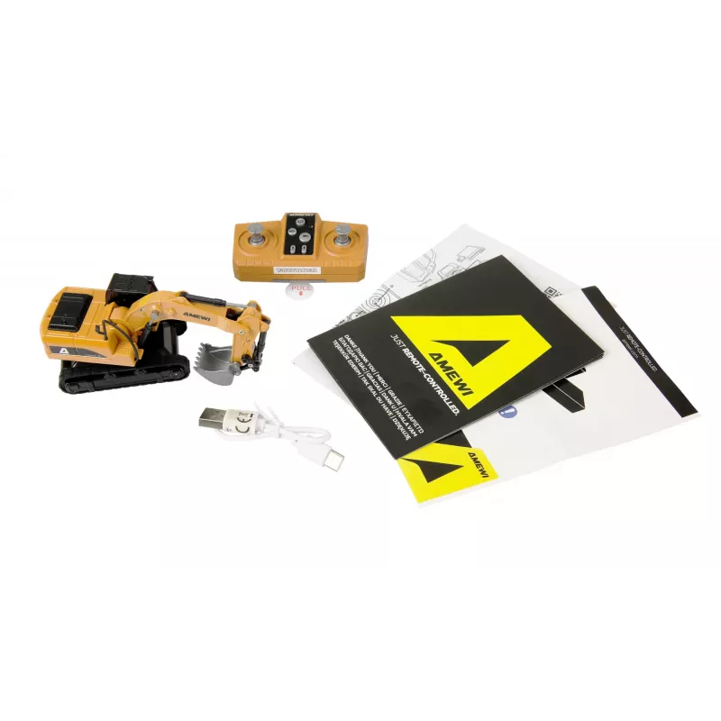 Graafmachine RC-model Amewi 22747 schaal 1:64, elektromotor, voor kinderen vanaf 6 jaar