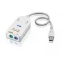 Kabel ATEN UC100KMA PS/2 0,3 m 2x 6-polige Mini-DIN USB A wit