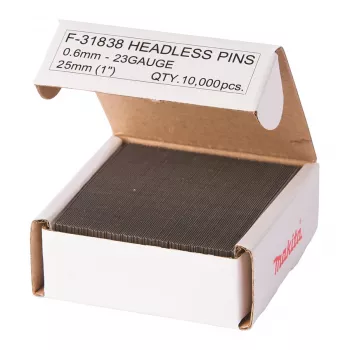 Makita F-31838 verzinkte stiftnagels, 0,6 x 25 mm, 23 Ga, 10000 stuks