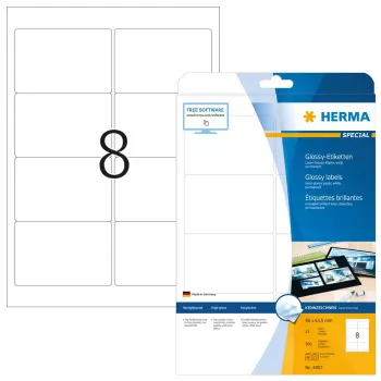 Zelfklevend printeretiket HERMA Labels A4 96x63,5 mm
