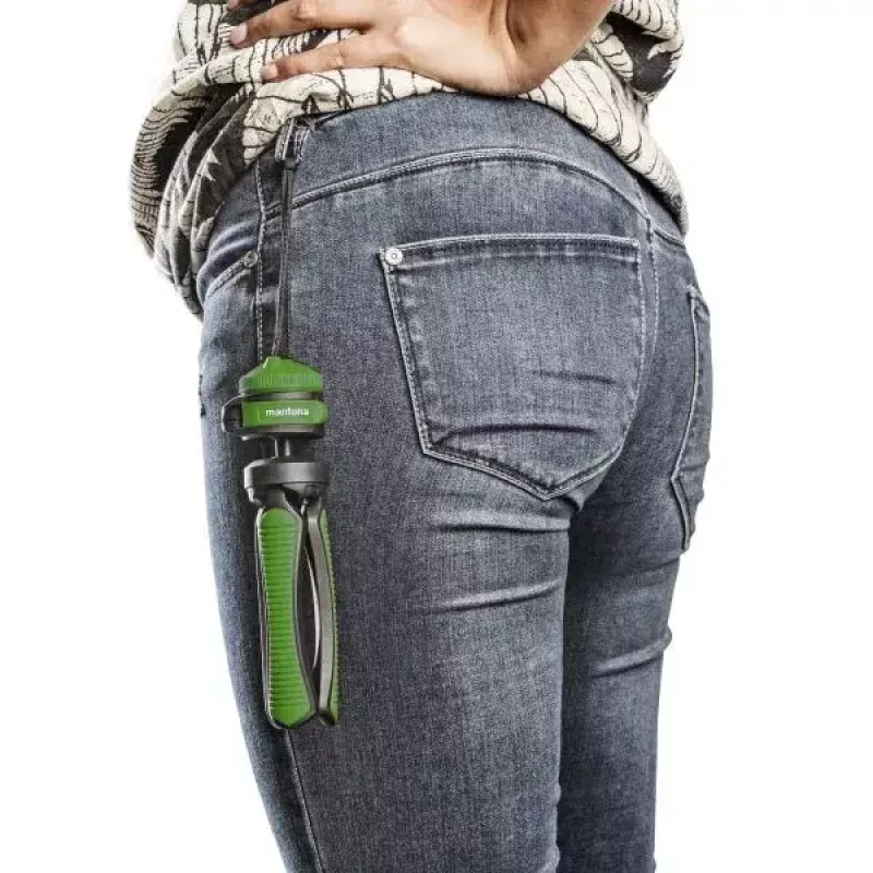Statief Mantona 21407 voor smartphone en digitale camera zwart groen