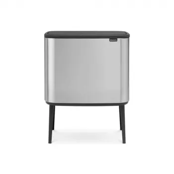 Afvalemmer Brabantia 316227 34L rechthoekig kunststof roestvrij staal