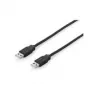 EQUIP USB 2.0-kabel A->A 3m S/S zwart (128871)