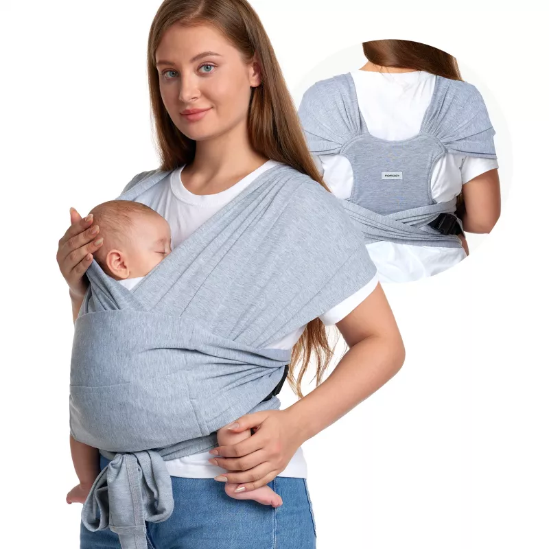 Momcozy Baby Wrap Carrier grijs