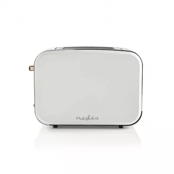 Nedis KABT510EWT toaster, 2 brede sleuven, soft-touch, wit