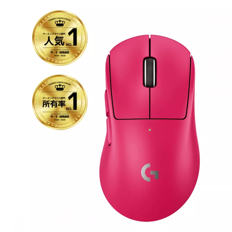 Muis Logitech G 910-007374 voor rechtshandigen RF draadloos optisch 44.000 DPI 1 ms 5 knoppen magenta