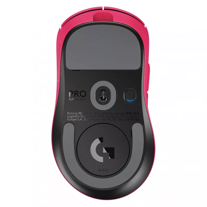 Muis Logitech G 910-007374 voor rechtshandigen RF draadloos optisch 44.000 DPI 1 ms 5 knoppen magenta