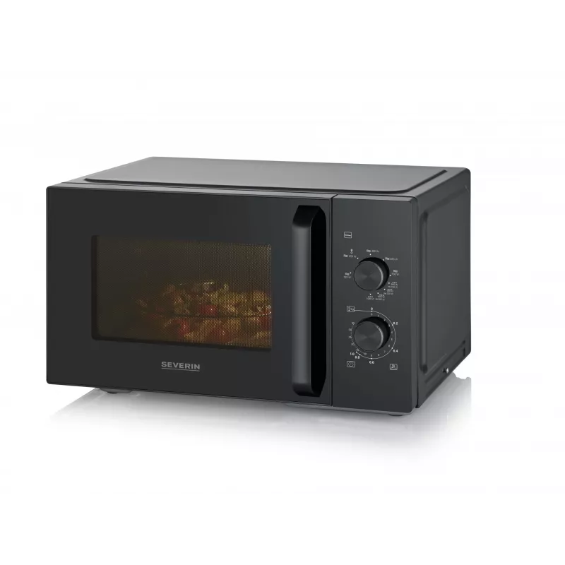 Combimagnetron SEVERIN MW 7792, tafelmodel, 20 L, 900 W, zwart, knoppen en draaiknop