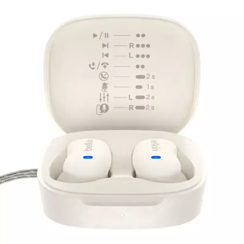 Belkin SoundForm Anywhere True Wireless oordopjes, crème