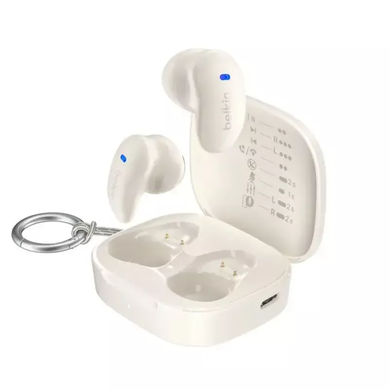 Belkin SoundForm Anywhere True Wireless oordopjes, crème