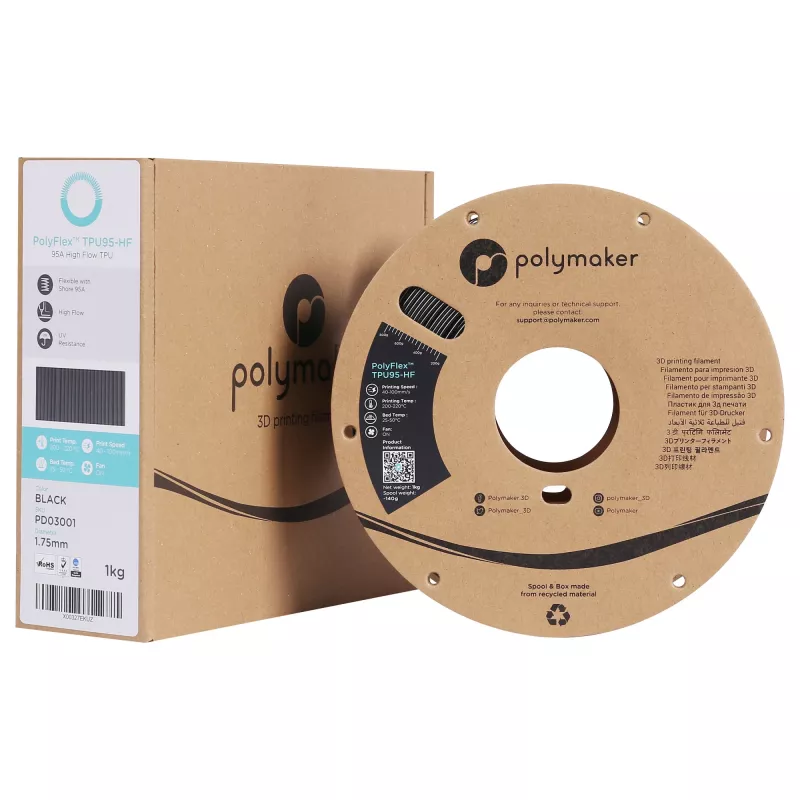 3D-printmateriaal Polymaker PD03001 zwart 1 kg 1,75 mm