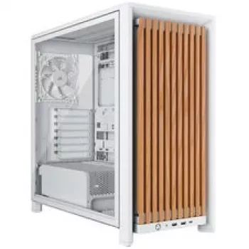 Mid-tower pc-behuizing CORSAIR FRAME 4000D RS Wood wit/eiken, mid-tower ATX-compatibel, gehard glas