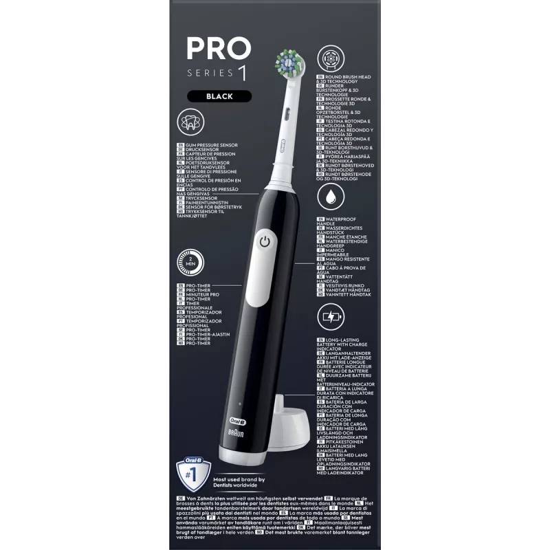 Elektrische tandenborstel BRAUN Oral-B Pro Series 1, zwart