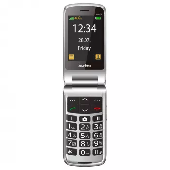 Beafon SL645 LTE groottoetsen-klaptelefoon 4G senioren-telefoon zwart-zilver 2,8