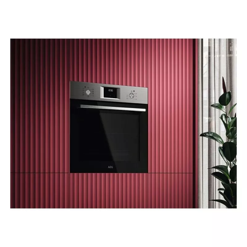 Inbouw-elektrische oven AEG Serie 5000 OU5AB20SM – 72 l, A+, RVS/zwart, touch- en draaiknoppen