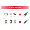 EQUIP USB 2.0-kabel C naar A M/M, 0,3 m, USB 2.0 480 Mbit/s, vernikkelde contacten, zwart